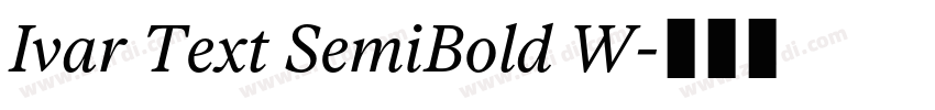 Ivar Text SemiBold W字体转换